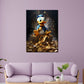 Quadro moderno little duck con monete d'oro papera