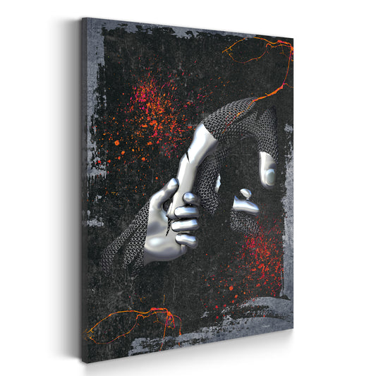 Quadro moderno mani stile metallo pop art