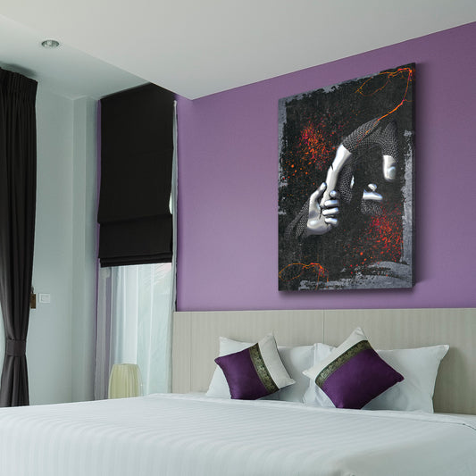 Quadro moderno mani stile metallo pop art
