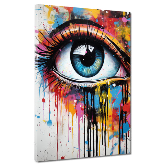 Quadro moderno occhio colorato Pop Art