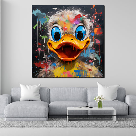Quadro moderno pop art papera duck colour
