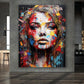 Quadro moderno pop art splash cool girl color style