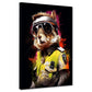 Quadro moderno scoiattolo astratto in uniforme gialla