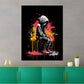 Quadro moderno street art astratto ragazza black style