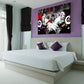Quadro moderno street art scimmia coppia donna pop art