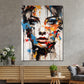 Quadro moderno volto donna astratto Pop Art Colour Style