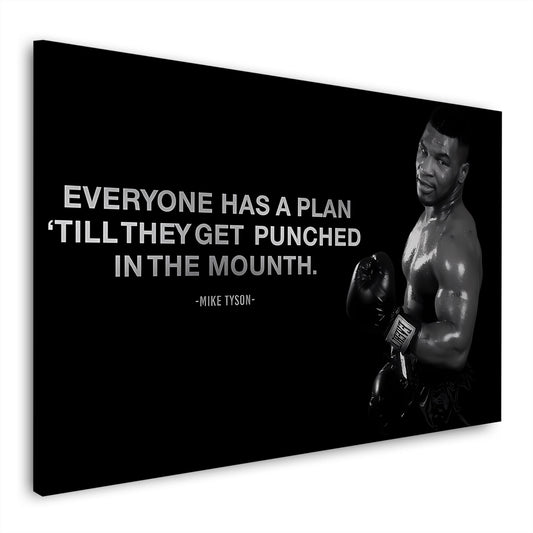 Quadro motivazionale citazione boxe Mike piano e realtà