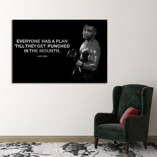Quadro motivazionale citazione boxe Mike piano e realtà