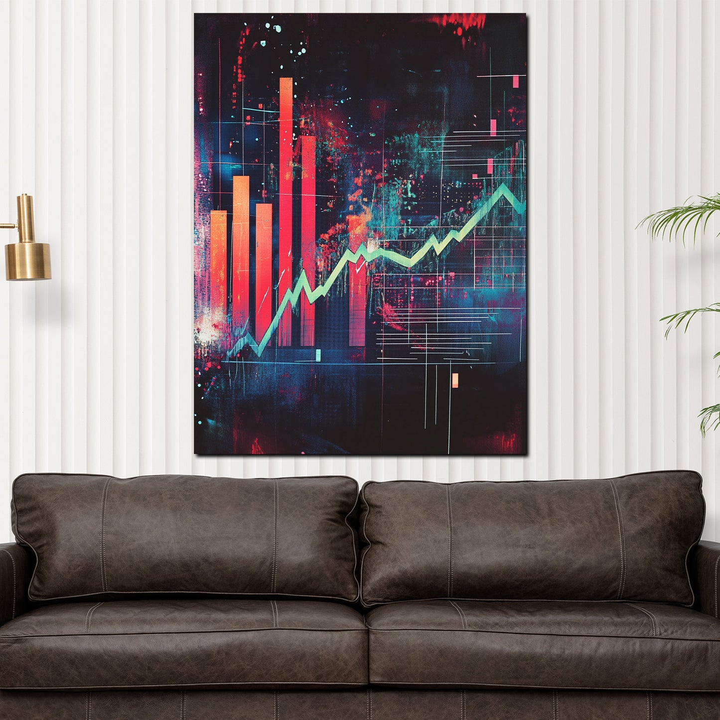 Quadro motivazione borsa finanza grafico moderno digitale