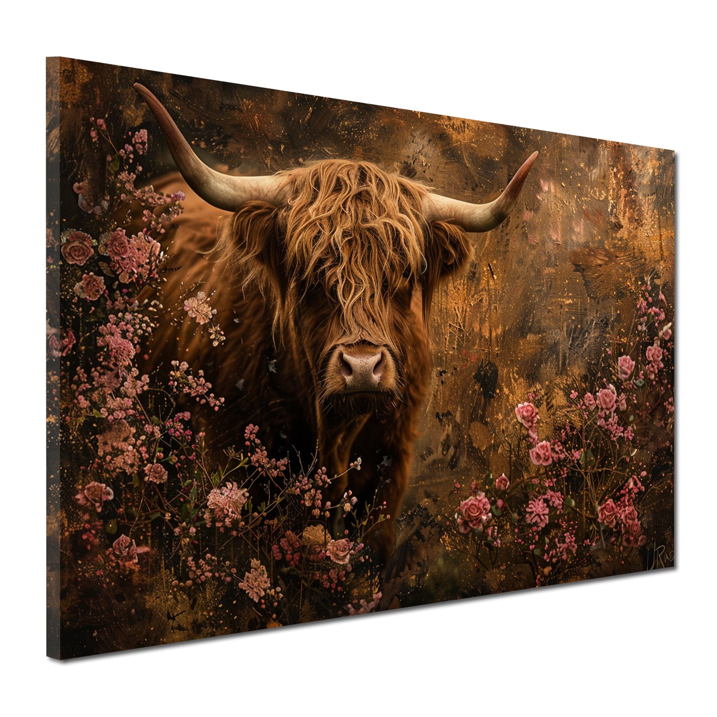 Quadro muccha tra fiori natura romanticismo moderno