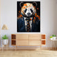 Quadro panda in abito blu Pop Art Splash