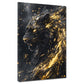 Quadro pantera nera oro brillante dinamico