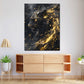 Quadro pantera nera oro brillante dinamico