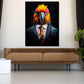 Quadro pappagallo in abito blu Pop Art Splash