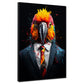 Quadro pappagallo in abito blu Pop Art Splash