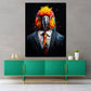 Quadro pappagallo in abito blu Pop Art Splash