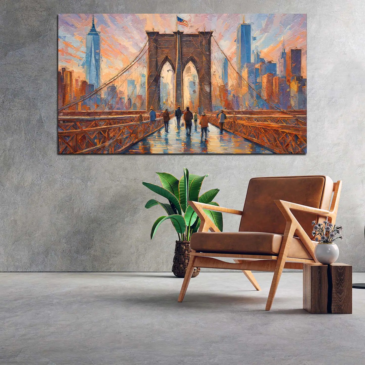 Quadro ponte astratto New York USA