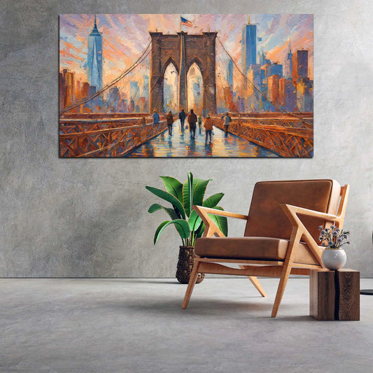 Quadro ponte astratto New York USA