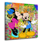Quadro pop art King topolini in love comic