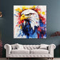 Quadro pop art aquila colorata potente moderna