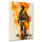 Quadro pop art astratto pompiere splash