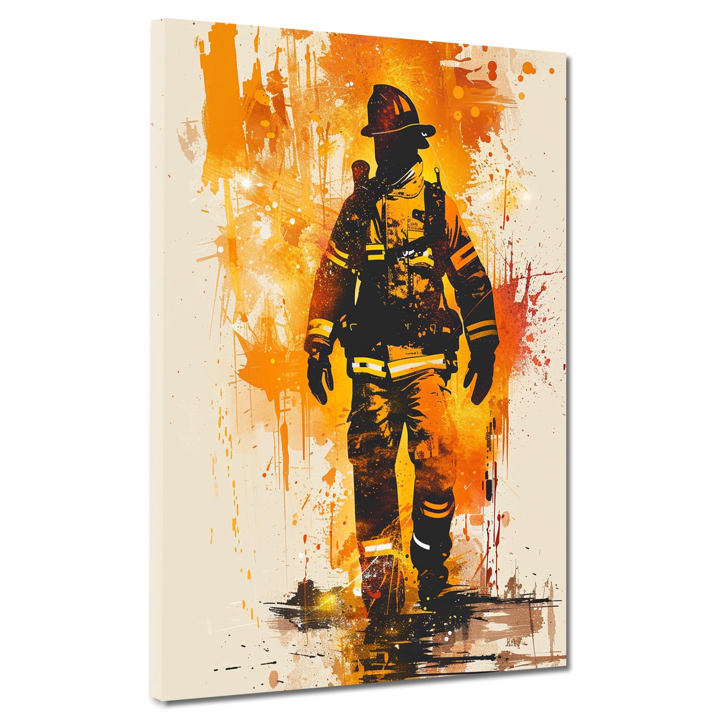 Quadro pop art astratto pompiere splash