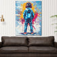 Quadro pop art bambino cuffie colorato