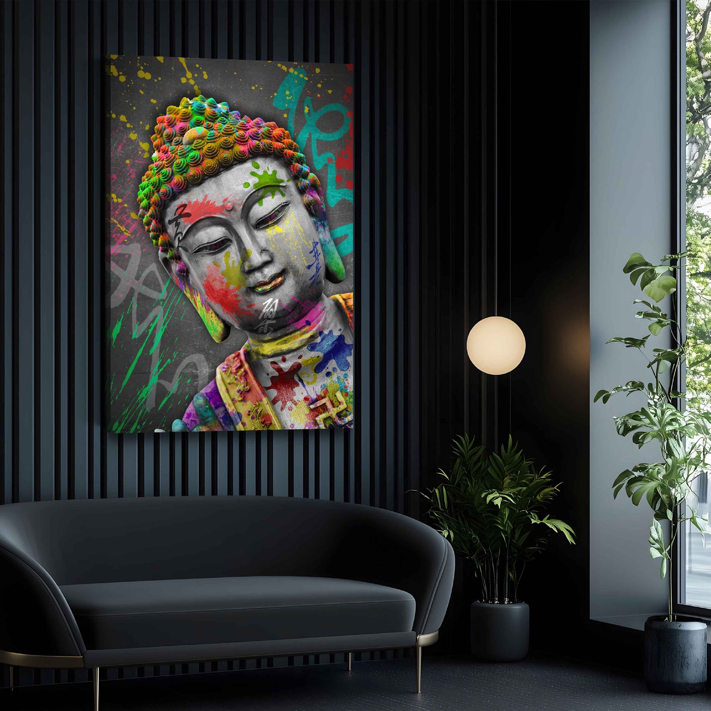 Quadro pop art buddha colore spiritualità ispirazione moderno
