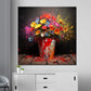 Quadro pop art fiori colorati secchio esplosione di colore moderno