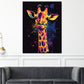 Quadro pop art giraffa colorato moderno