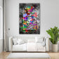 Quadro pop art graffiti street art bottiglia profumo lusso hustle colorato