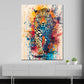 Quadro pop art leopardo potente colorato moderno