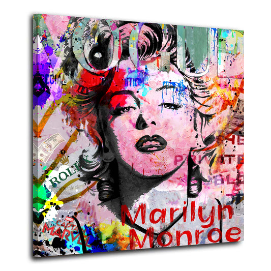 Quadro pop art marilyn lusso ritratto colorato street art moderno
