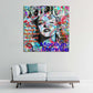 Quadro pop art marilyn ritratto frase colorato street art moderno