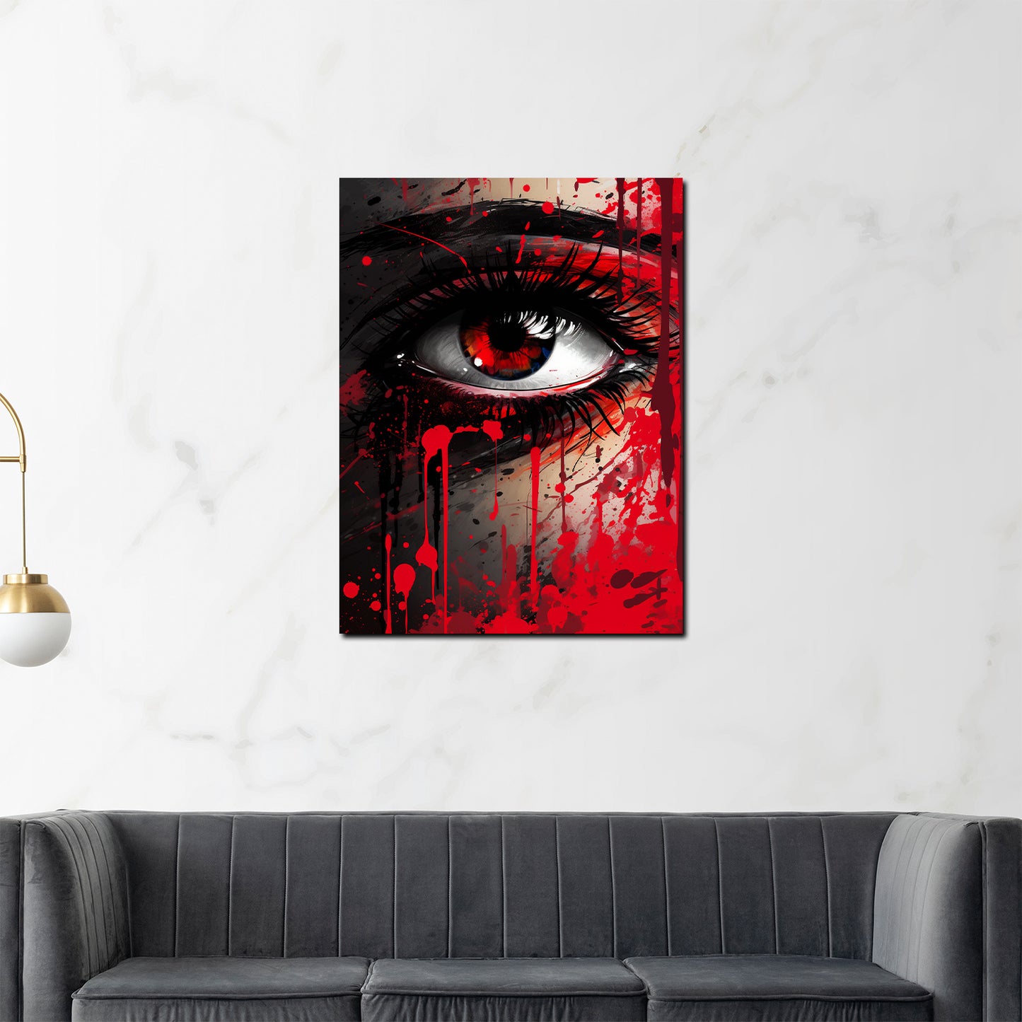 Quadro pop art occhio abstract splash