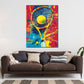 Quadro pop art racchetta da tennis colorato moderno