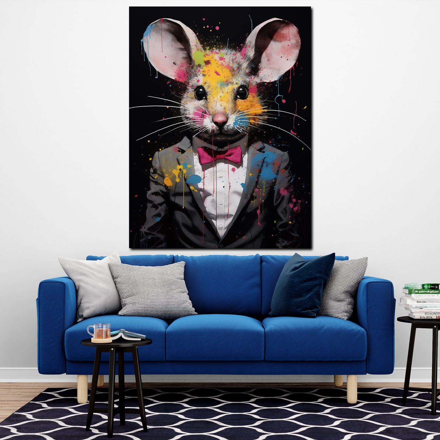 Quadro pop art topo astratto in abito