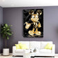 Quadro pop art topo dorato lusso eleganza moderno