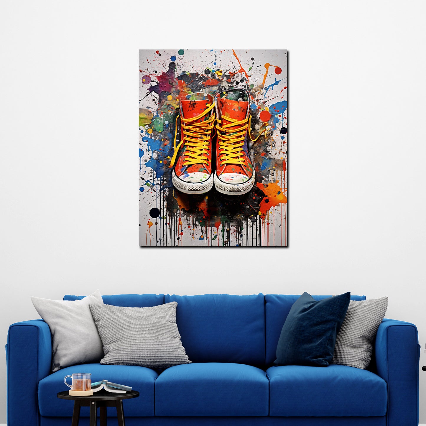 Quadro scarpe astratte splash street art