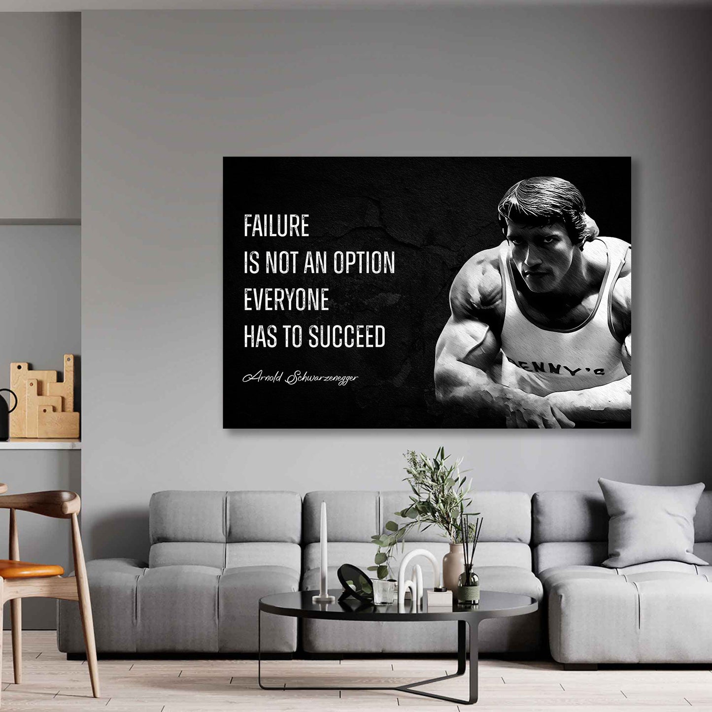 Quadro stampa su tela Citazione Motivazione Arnold