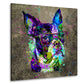 Quadro stampa su tela Graffiti Pop Art Bulldog Francese Abstract Style