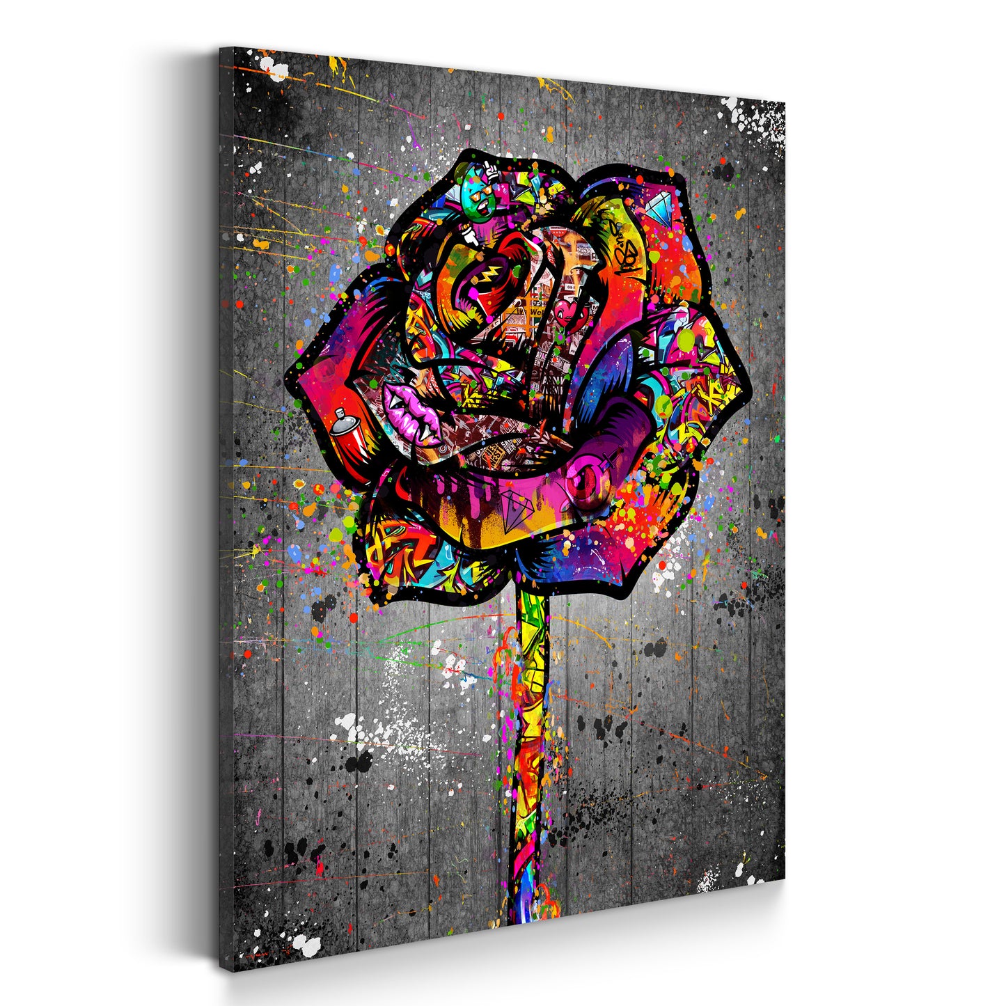 Quadro stampa su tela Graffiti Street Art Rosa