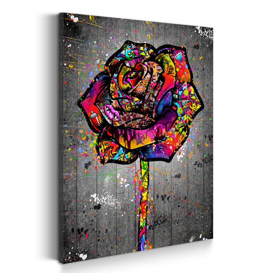 Quadro stampa su tela Graffiti Street Art Rosa