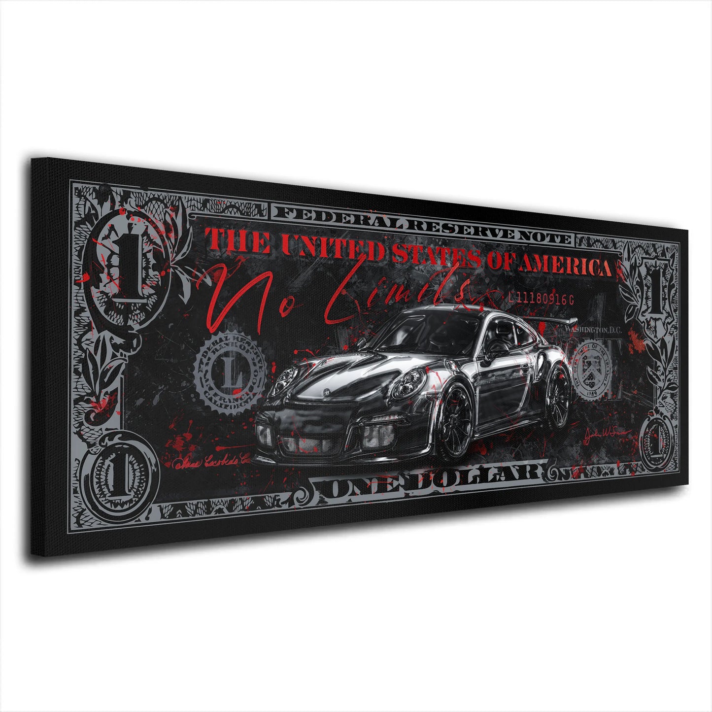 Quadro motivazionale Porsche  No Limits Silver Edition