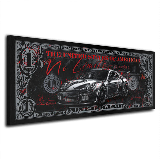 Quadro motivazionale Porsche  No Limits Silver Edition
