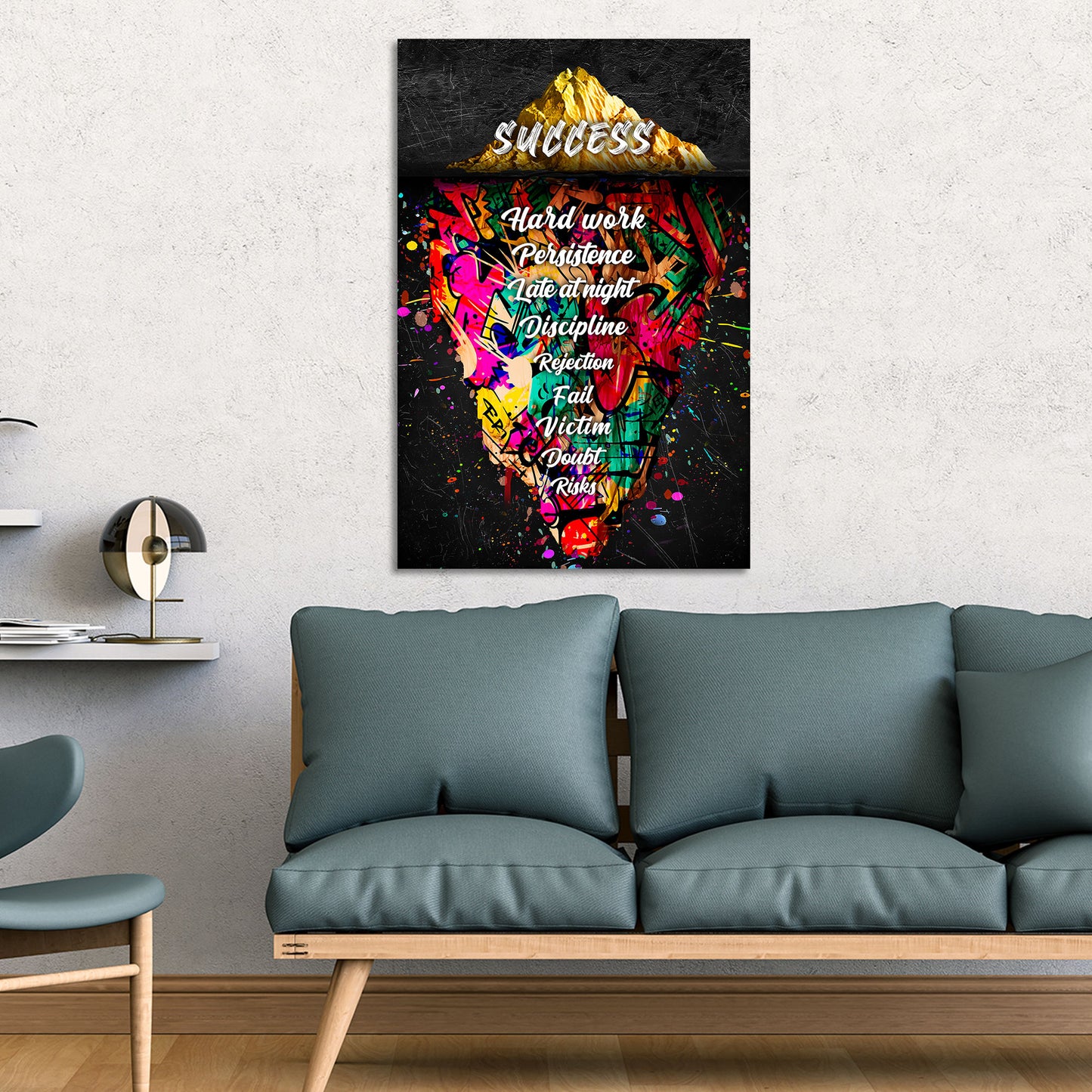 Iceberg Stret Art Graffiti Quadro successo motivazione e disciplina