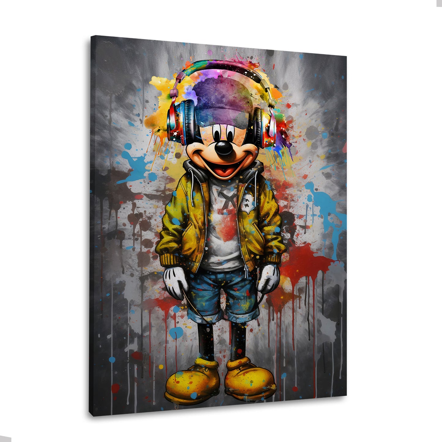 Quadro topo con cuffie Sreet Art Graffiti Pop Art
