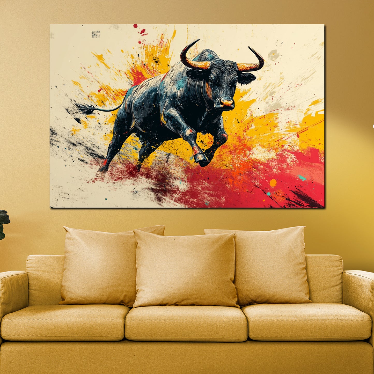 Quadro toro Pop Art forza successo motivazione moderno