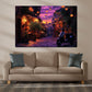 Quadro toscana sera d'estate vespa vicolo luci romantiche