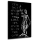Quadro moderno Justitia, IT Is Not Over When You Lose, It Is Over When You Quit Silver Edition